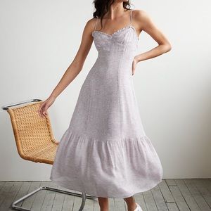 aritzia broadway dress in lilac/birch